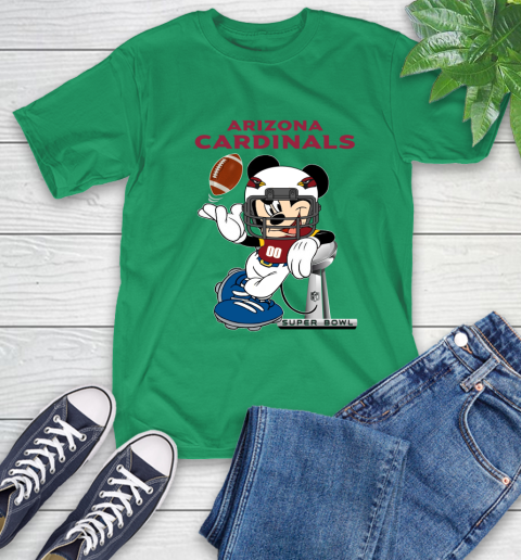 NFL Arizona Cardinals Mickey Mouse Disney Super Bowl Football T Shirt T-Shirt 7
