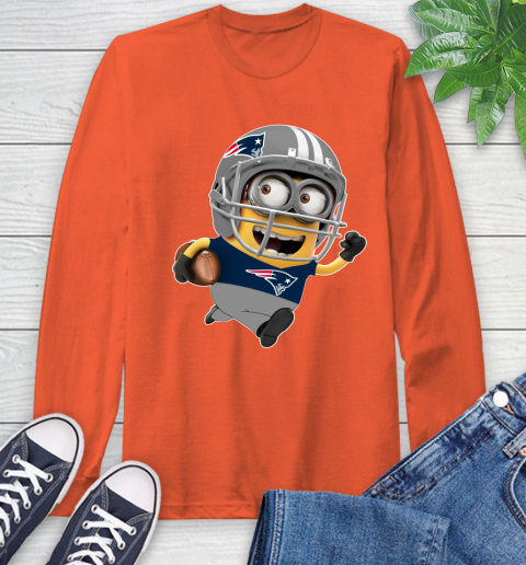 NFL New England Patriots Minions Disney Football Sports Long Sleeve T-Shirt 5