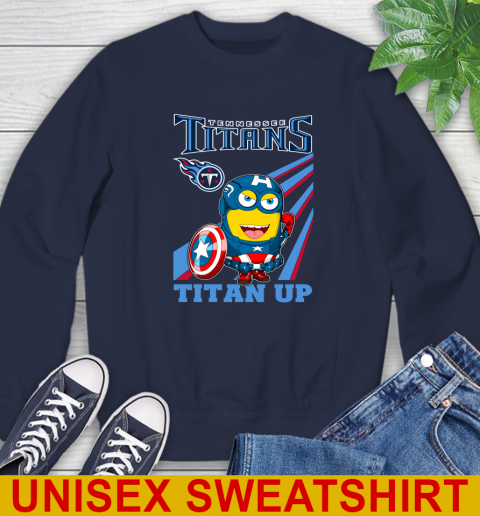 NFL Football Tennessee Titans Captain America Marvel Avengers Minion Titan Up Shirt Sweatshirt 2