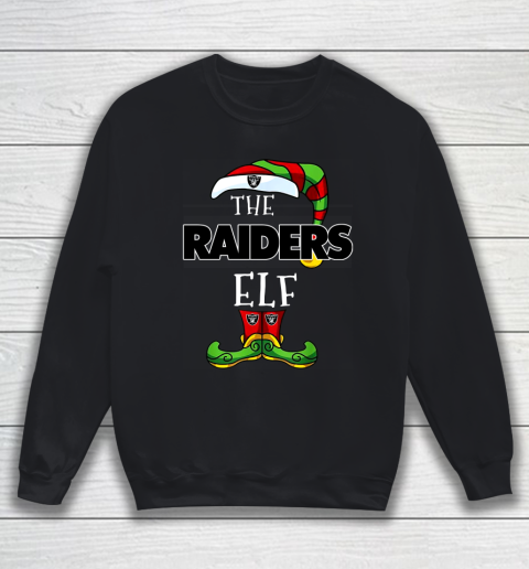 Oakland Raiders Christmas ELF Funny NFL Sweatshirt