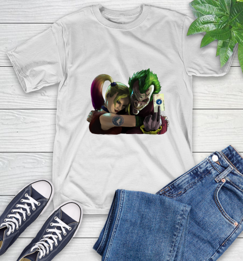 Minnesota Timberwolves NBA Basketball Joker Harley Quinn Suicide Squad T-Shirt