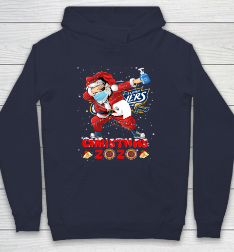 Cleveland Cavaliers Funny Santa Claus Dabbing Christmas 2020 NBA Hoodie 2