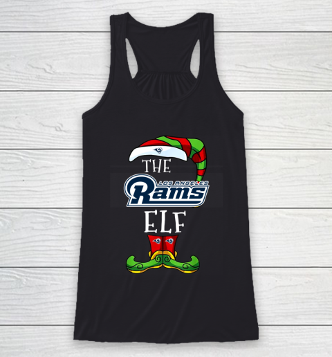Los Angeles Rams Christmas ELF Funny NFL Racerback Tank