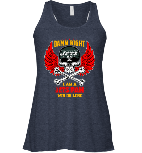 NFL Damn Right I Am A New York Jets Win Or Lose Skull Football Sports (1) EuWO0k1kPq0 flowy tank 32 95 151514 front heather navy