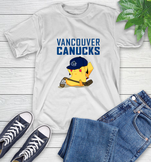NHL Pikachu Hockey Sports Vancouver Canucks T-Shirt