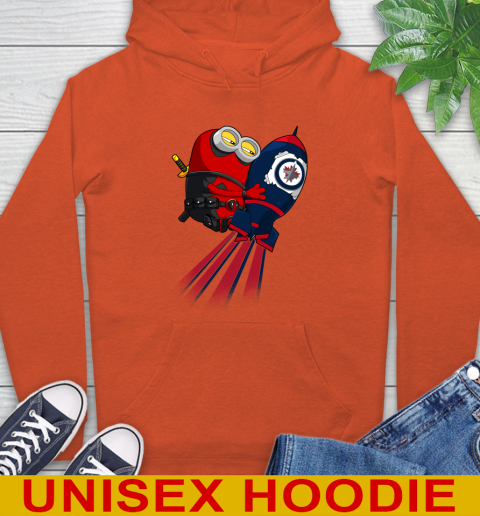 NHL Hockey Winnipeg Jets Deadpool Minion Marvel Shirt Hoodie 4