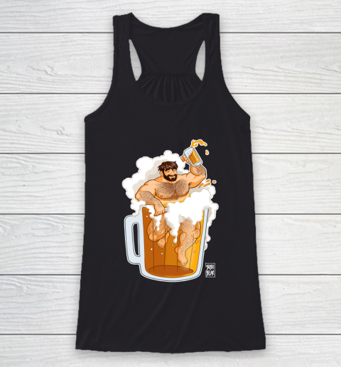 ADAM LIKES A BIG BEER LGBT Gay Pride Racerback Tank