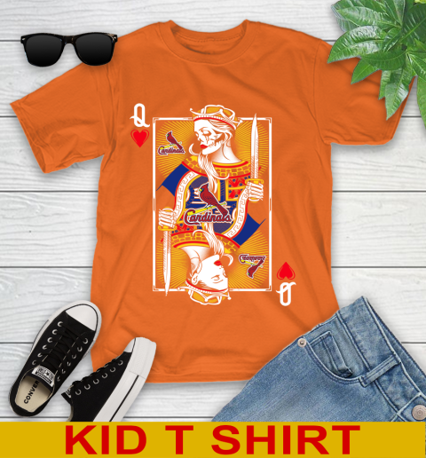 MLB Baseball St.Louis Cardinals The Queen Of Hearts Card Shirt Youth T-Shirt 8