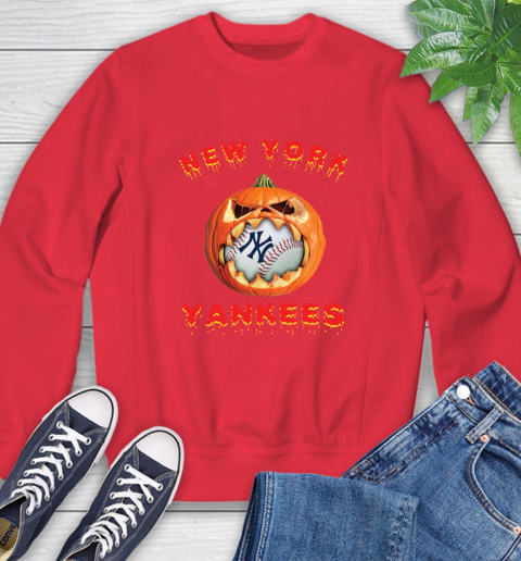 MLB New York Yankees Halloween Pumpkin Baseball Sports Sweatshirt 10