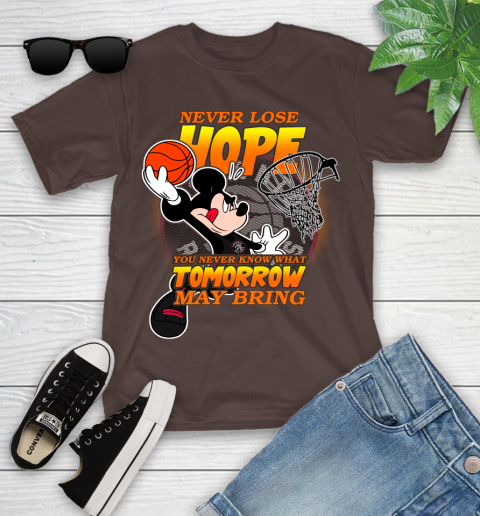 Toronto Raptors NBA Basketball Mickey Disney Never Lose Hope Youth T-Shirt 7