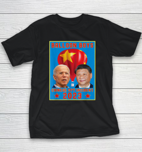 Chinese Surveillance Balloon Boys  Joe Biden vs Xi Jinping Youth T-Shirt