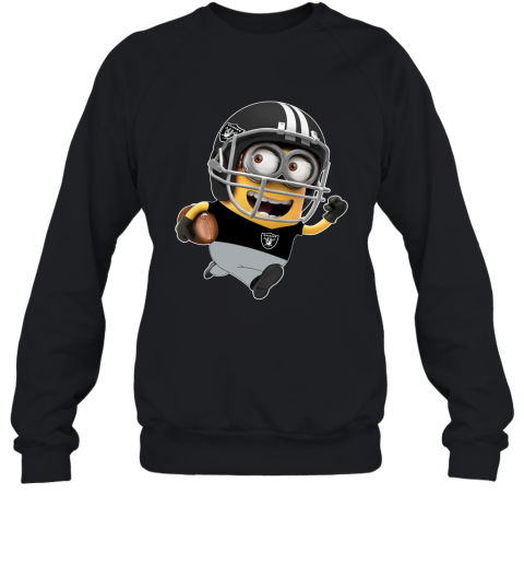 NFL Oakland Raiders Minions Disney Football Sports tQs7ORVRV7x sweatshirt 35 95 151514 front black