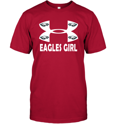 NFL Philadelphia Eagles Girl Under Armour Football Sports Women's V-Neck  T-Shirt 