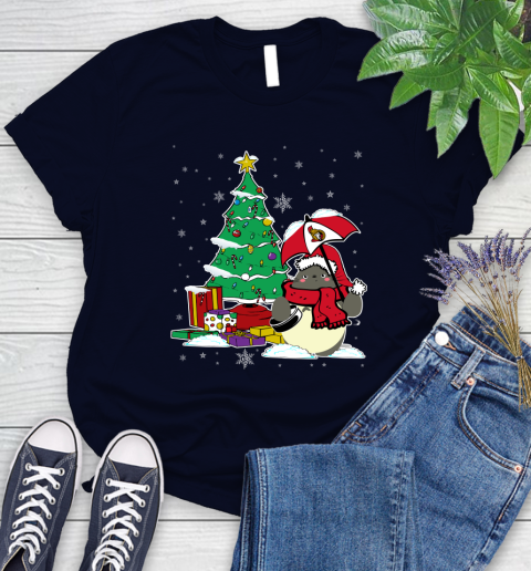 Ottawa Senators NHL Hockey Cute Tonari No Totoro Christmas Sports Women's T-Shirt 2