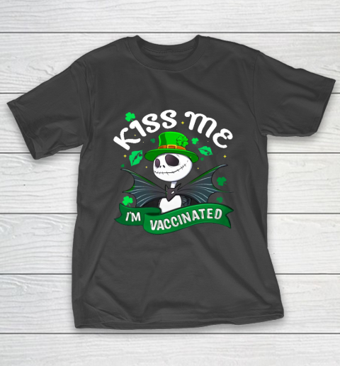 Kiss Me I'm Vaccinated Patrick's Day Jack Skellington T-Shirt