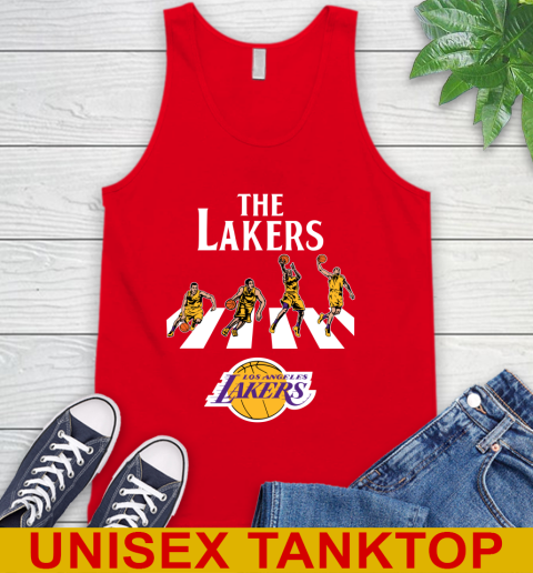 NBA Basketball Los Angeles Lakers The Beatles Rock Band Shirt Tank Top 5