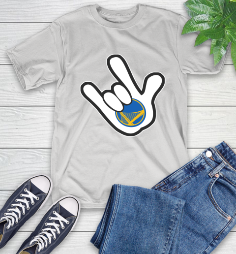 Golden State Warriors NBA Basketball Mickey Rock Hand Disney T-Shirt