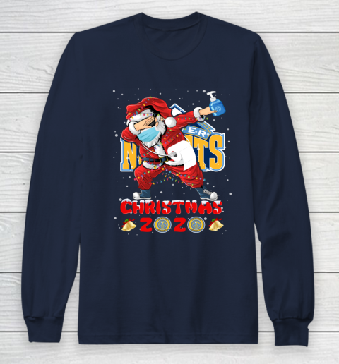 Denver Nuggets Funny Santa Claus Dabbing Christmas 2020 NBA Long Sleeve T-Shirt 2