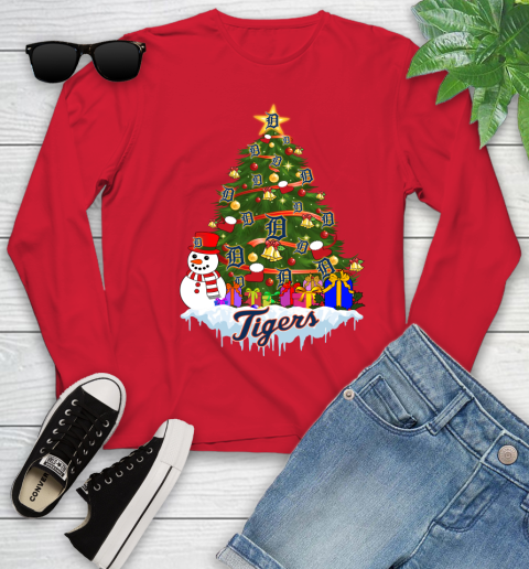 Detroit Tigers Merry Christmas MLB Baseball Sports Youth Long Sleeve 11