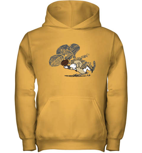New Orleans Saints Snoopy Plays The Football Game Youth Hoodie