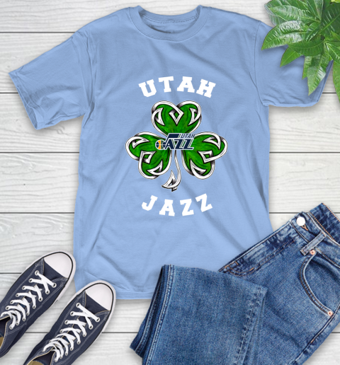 NBA Utah Jazz Three Leaf Clover St Patrick's Day Basketball Sports T-Shirt 12