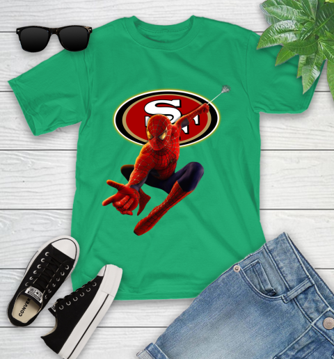 NFL Spider Man Avengers Endgame Football San Francisco 49ers Youth T-Shirt 6
