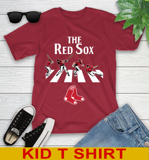 MLB Baseball Boston Red Sox The Beatles Rock Band Shirt Youth T-Shirt 12