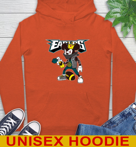 Philadelphia Eagles NFL Football Mickey Peace Sign Sports Hoodie 5
