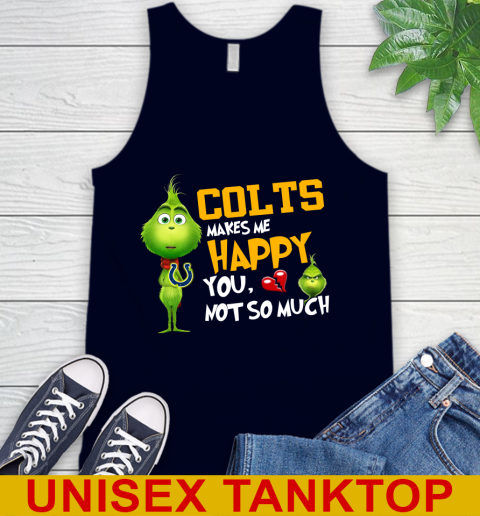 NFL Indianapolis Colts Makes Me Happy You Not So Much Grinch Football Sports Tank Top 2