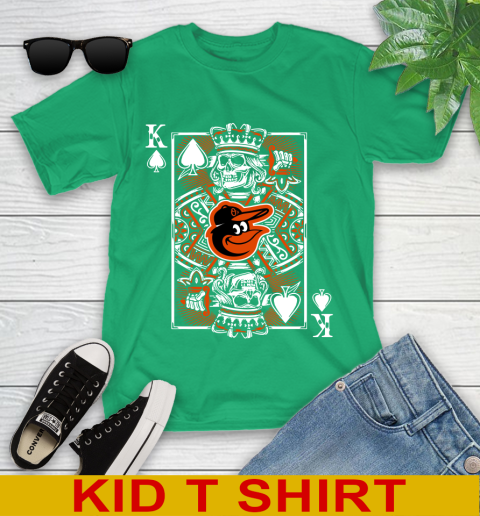 Baltimore Orioles MLB Baseball The King Of Spades Death Cards Shirt Youth T-Shirt 7