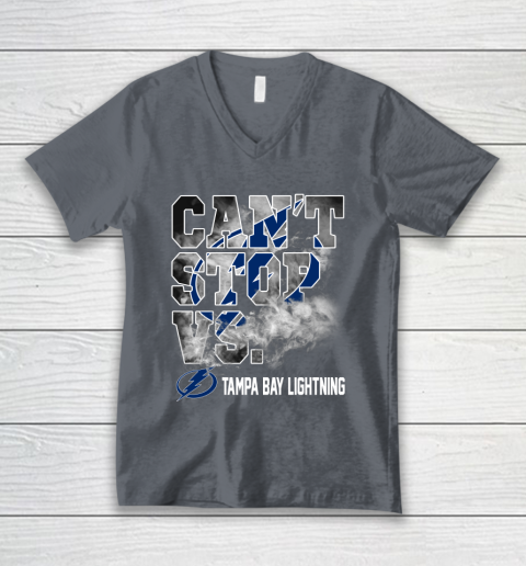 NHL Tampa Bay Lightning Hockey Can't Stop Vs V-Neck T-Shirt 4