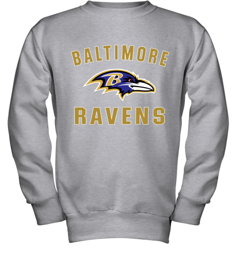 Men_s Baltimore Ravens NFL Pro Line by Fanatics Branded Gray Victory Arch T Shirt Youth Sweatshirt