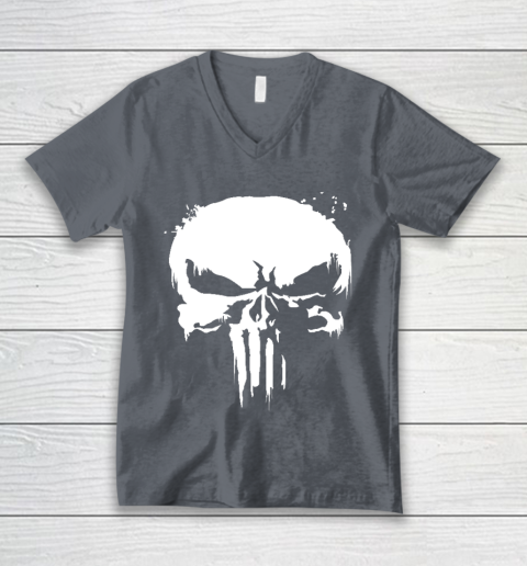 The Punisher Jon Bernthal Frank Castle Punisher Black Essential V-Neck T-Shirt 4