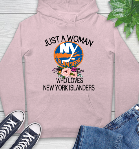 NHL Just A Woman Who Loves New York Islanders Hockey Sports Hoodie 7