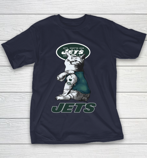 NFL Football My Cat Loves New York Jets Youth T-Shirt 2