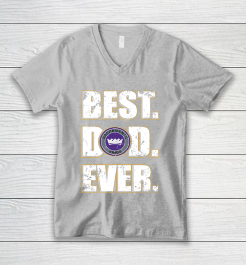 NBA Sacramento Kings Basketball Best Dad Ever Family Shirt V-Neck T-Shirt 3