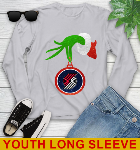 Portland Trail Blazers Grinch Merry Christmas NBA Basketball Youth Long Sleeve 6