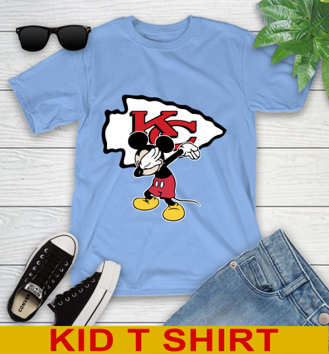Kansas City Chiefs NFL Football Dabbing Mickey Disney Sports Youth T-Shirt 11