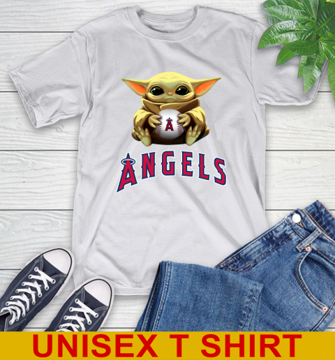 MLB Baseball Los Angeles Angels Star Wars Baby Yoda Shirt 12