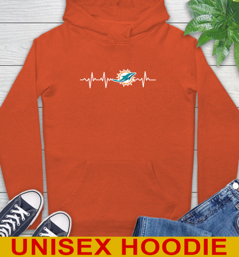 Miami Dolphins NFL Football Heart Beat Shirt Hoodie 4