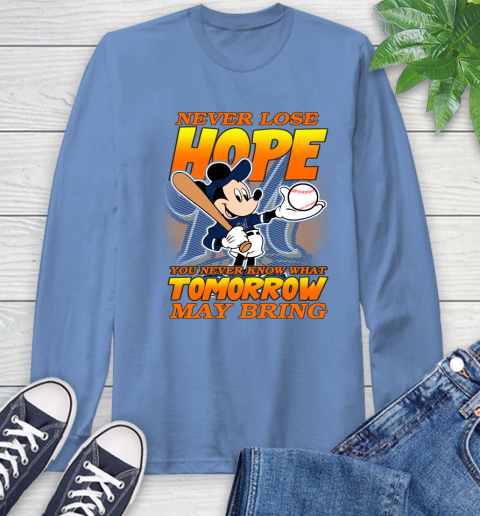 Milwaukee Brewers MLB Baseball Mickey Disney Never Lose Hope Long Sleeve T-Shirt 12