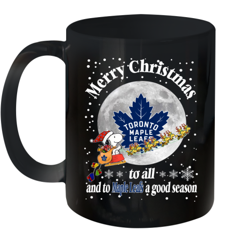 Toronto Maple Leafs Merry Christmas To All And To Maple Leafs A Good Season NHL Hockey Sports Ceramic Mug 11oz