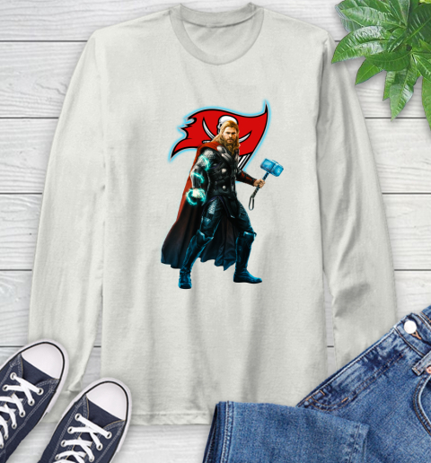 NFL Thor Avengers Endgame Football Tampa Bay Buccaneers Long Sleeve T-Shirt 12