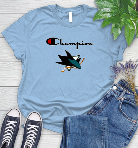 NHL Hockey San Jose Sharks Champion Shirt Women's T-Shirt 6