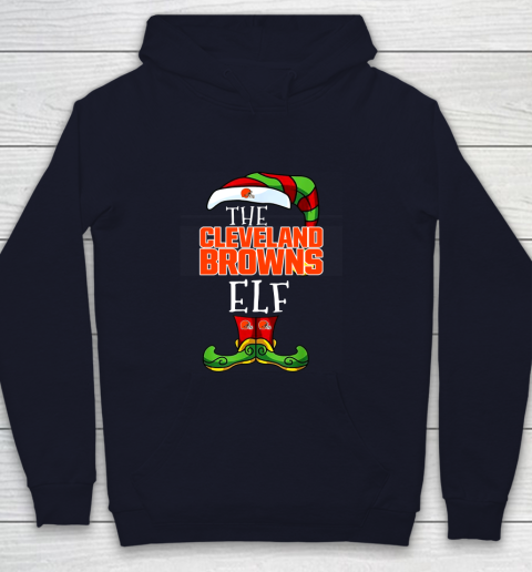 Cleveland Browns Christmas ELF Funny NFL Youth Hoodie 2
