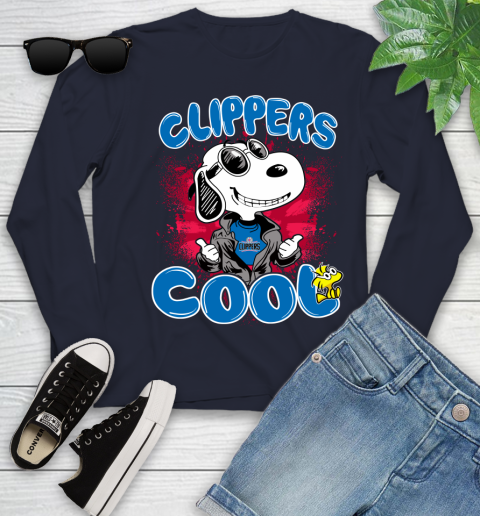 NBA Basketball LA Clippers Cool Snoopy Shirt Youth Long Sleeve 2