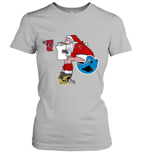 15lv santa claus tampa bay buccaneers shit on other teams christmas ladies t shirt 20 front sport grey