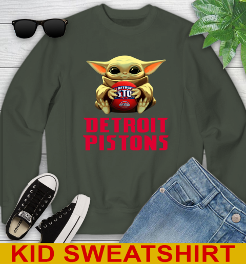 NBA Basketball Detroit Pistons Star Wars Baby Yoda Shirt 121