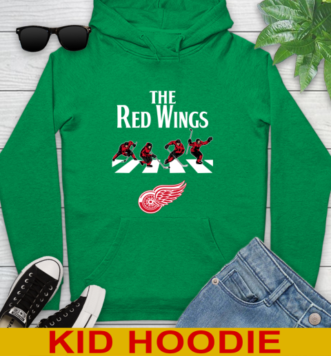 NHL Hockey Detroit Red Wings The Beatles Rock Band Shirt Youth Hoodie 8