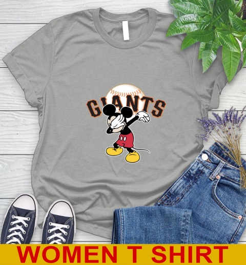 San Francisco Giants MLB Baseball Dabbing Mickey Disney Sports Women's T-Shirt 11